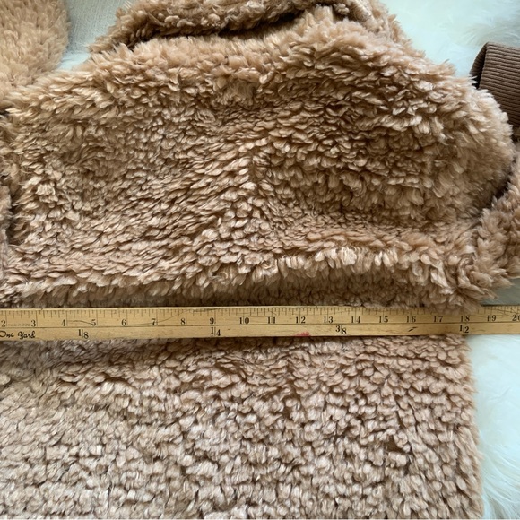BB Dakota Brown Size XS Fuzzy Jacket Teddy Plush Soft Cozy Warm Coat New - Picture 9 of 16